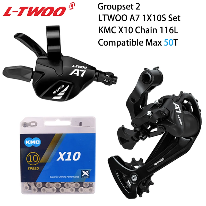 LTWOO A7 1x10 Speed MTB Groupset Shift Lever Rear Derailleur X10 Chain 11-42/46/50T Cassette 10V Derailleur Set