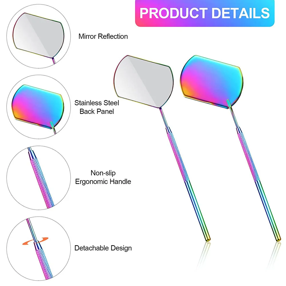 Eyelash Mirror Large Magnifying Long Handle Mirror For Checking False Eyelashes Extension Beauty Makeup Tool