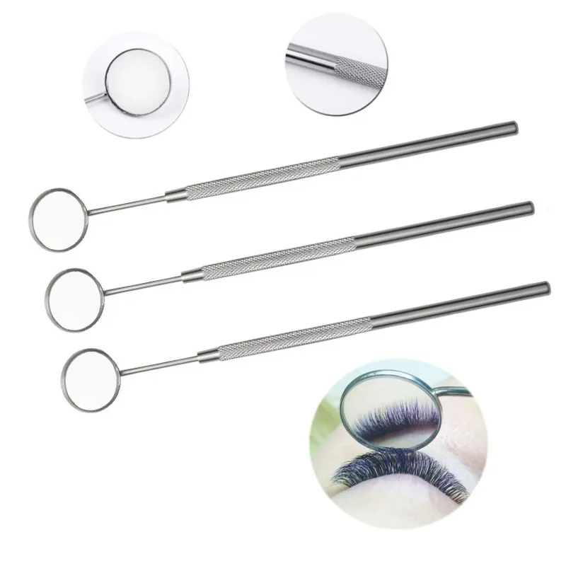 Eyelash Mirror Large Magnifying Long Handle Mirror For Checking False Eyelashes Extension Beauty Makeup Tool