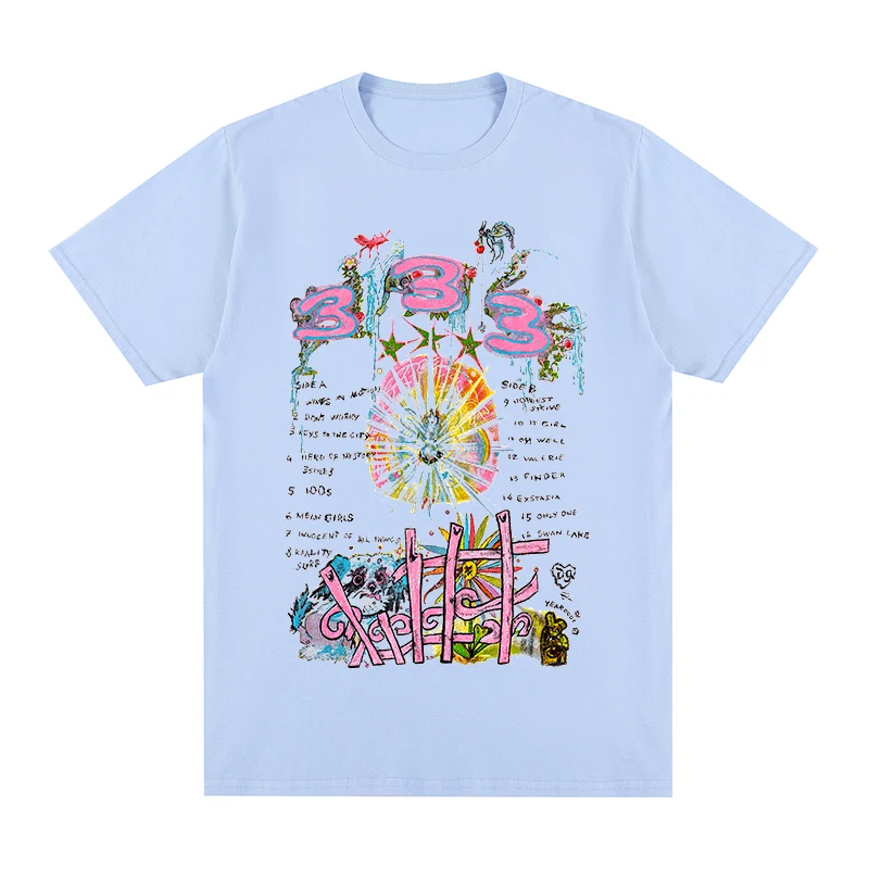 Bladee 333 Hip Hop T-Shirt Swedish Cotton Men T Shirt New TEE TSHIRT Womens Tops