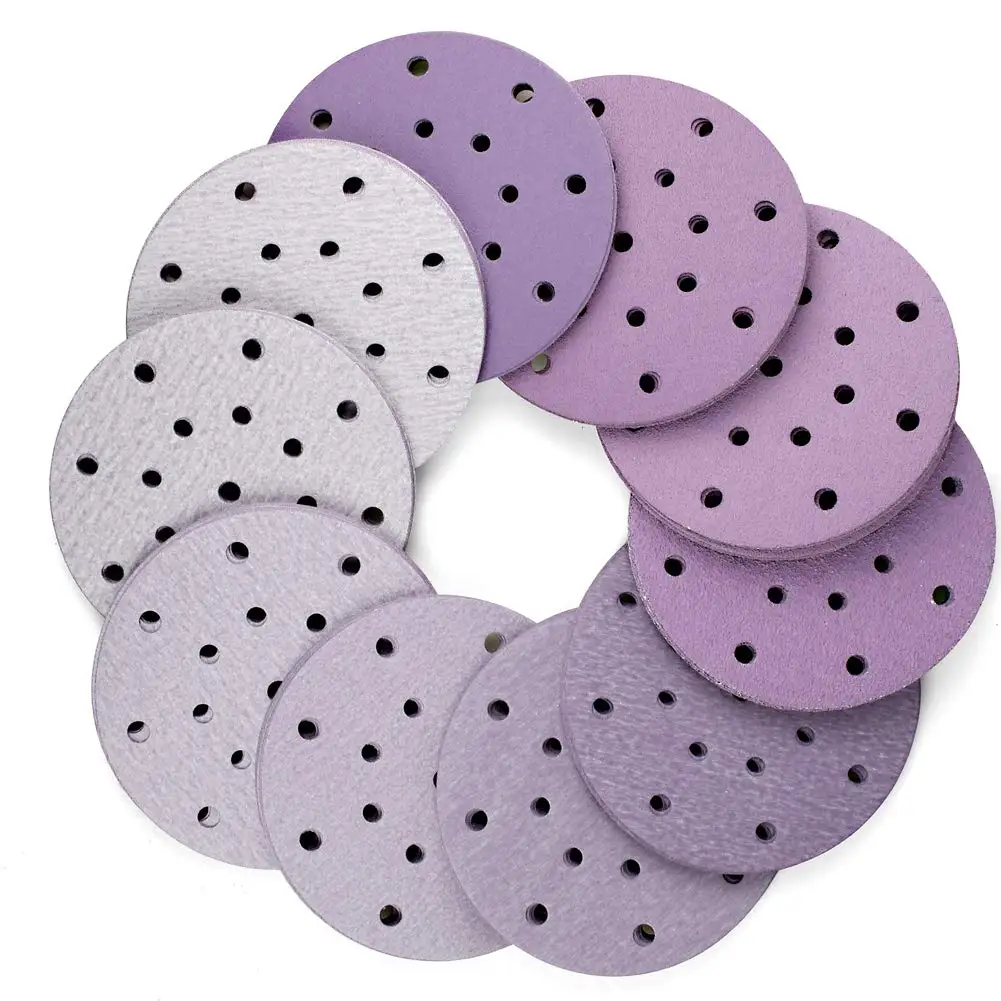 6 Inch 17 Hole Sanding Discs 60-2000 Grit Wet Dry Sandpaper Hook and Loop For Festool Random Orbital Sander 150mm 5/10 Pcs