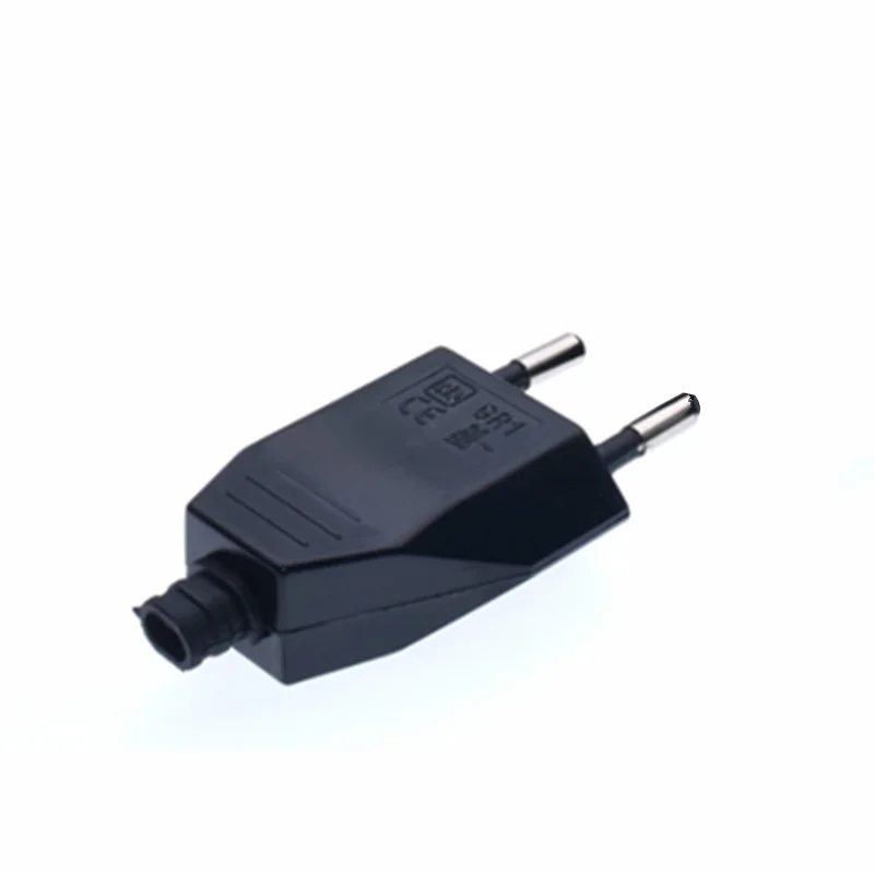 Black White 2.5A 250V 4.0mm Pin detachable wiring plug socket EU German French Korea Russia Swiss Italy male female power plug