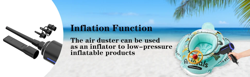 500W Electric Compressed Air Duster Blower Canned Air Spray for Computer PC Keyboard Clean Hair Dryer,Air Pump for Inflatables