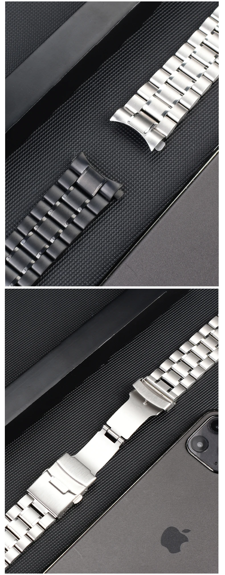 For Casio EFR-526/303/304/530/556/552 Men's BEM-506/501 Bracelet Wristband Stainless Steel Watchband Curved Strap 20 22 24mm