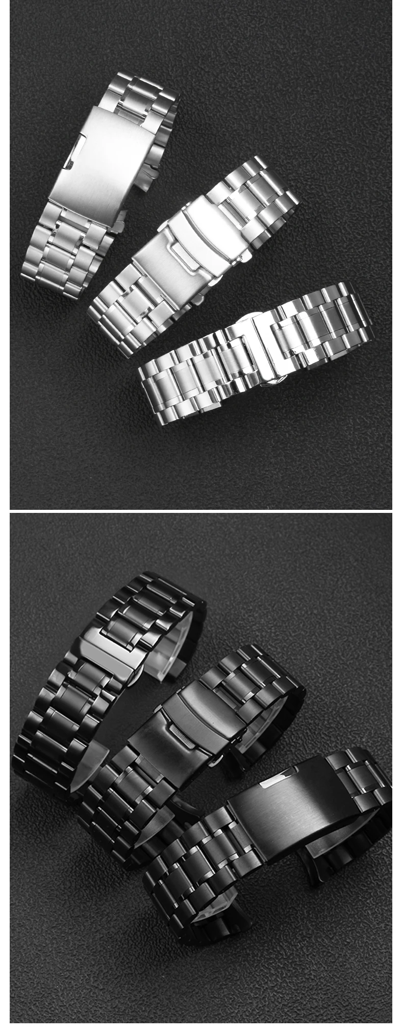 For Casio EFR-526/303/304/530/556/552 Men's BEM-506/501 Bracelet Wristband Stainless Steel Watchband Curved Strap 20 22 24mm