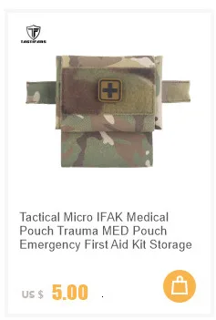Roll 1 Trauma Pouch IFAK Medical Kits Storage Belly Hunting Waist Bag For Battle Belt D3CRM MK4 Plate Carrier Tactical Vest