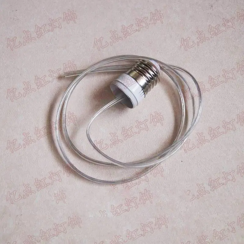 E14 E27 Lead Power Lamp Holder 220V E14 E27 Lamp Holder Screw with Wire Plastic LED Lampholder for Crystal Lighting Modification