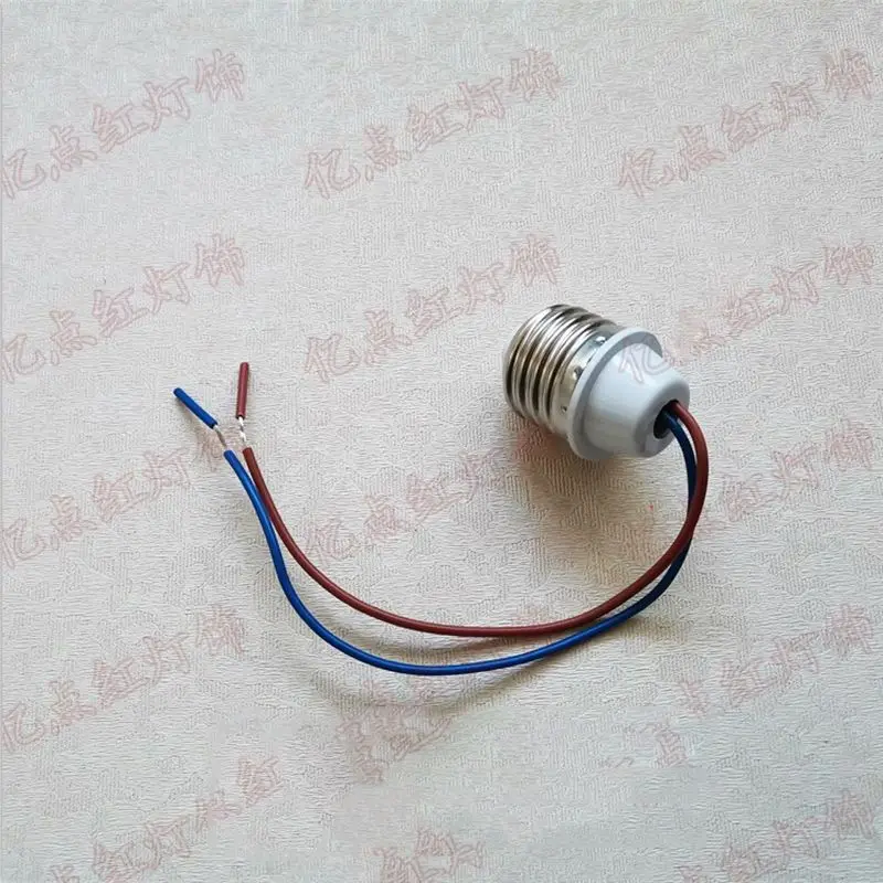 E14 E27 Lead Power Lamp Holder 220V E14 E27 Lamp Holder Screw with Wire Plastic LED Lampholder for Crystal Lighting Modification