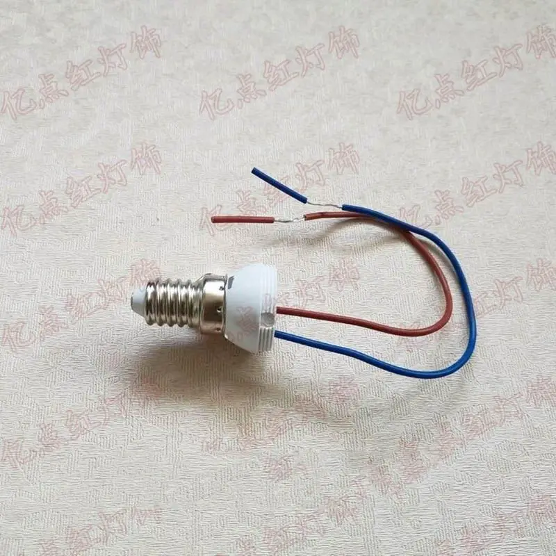 E14 E27 Lead Power Lamp Holder 220V E14 E27 Lamp Holder Screw with Wire Plastic LED Lampholder for Crystal Lighting Modification