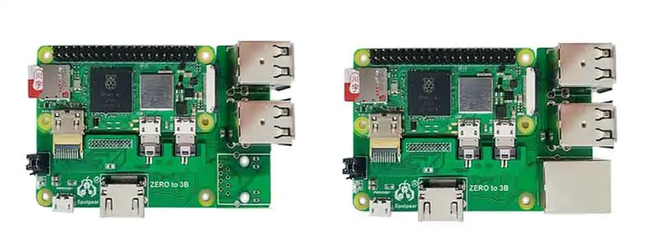 Raspberry Pi Zero 2w to 3B/4B interface adapter Zero to Pi3/Pi4 / Pi5 Expansion Board Zero Pi0 USB HUB RJ45 HAT