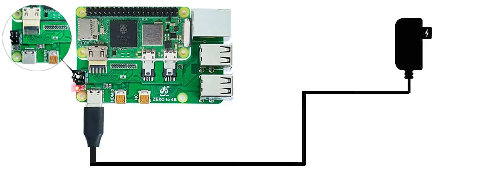 Raspberry Pi Zero 2w to 3B/4B interface adapter Zero to Pi3/Pi4 / Pi5 Expansion Board Zero Pi0 USB HUB RJ45 HAT