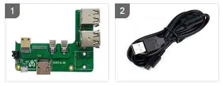 Raspberry Pi Zero 2w to 3B/4B interface adapter Zero to Pi3/Pi4 / Pi5 Expansion Board Zero Pi0 USB HUB RJ45 HAT