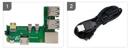 Raspberry Pi Zero 2w to 3B/4B interface adapter Zero to Pi3/Pi4 / Pi5 Expansion Board Zero Pi0 USB HUB RJ45 HAT