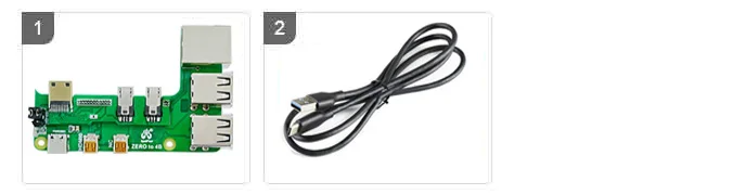 Raspberry Pi Zero 2w to 3B/4B interface adapter Zero to Pi3/Pi4 / Pi5 Expansion Board Zero Pi0 USB HUB RJ45 HAT