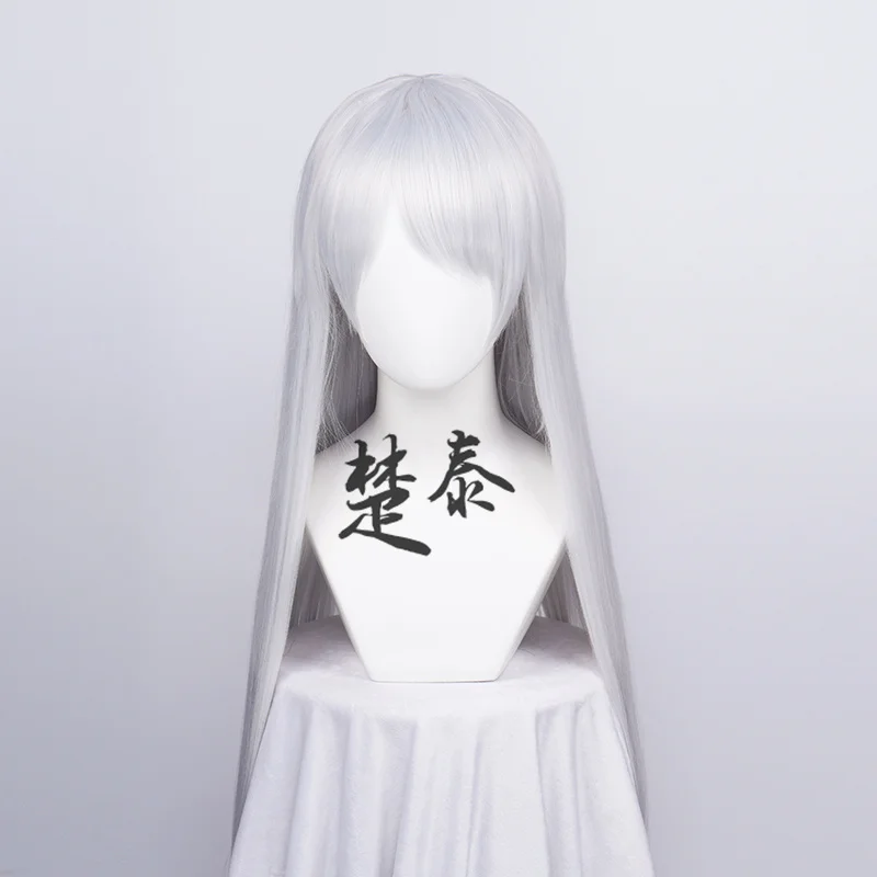 60inch 150cm Long Women Cosplay Wigs 5 Colors Straight Black White Silver Grey Brown Pink Synthetic Hair Halloween Party Role