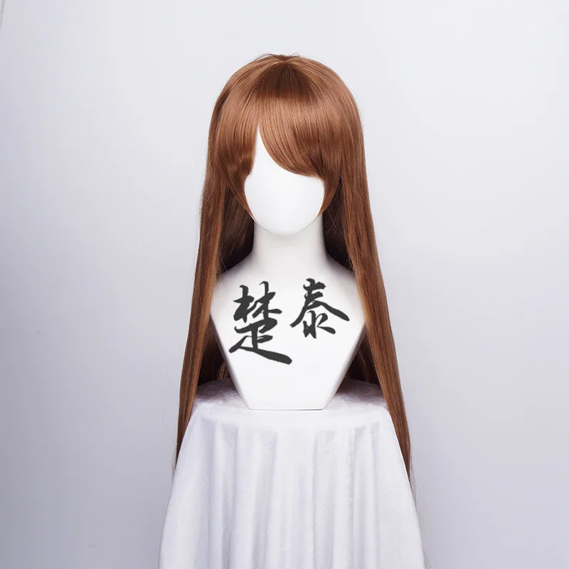 60inch 150cm Long Women Cosplay Wigs 5 Colors Straight Black White Silver Grey Brown Pink Synthetic Hair Halloween Party Role