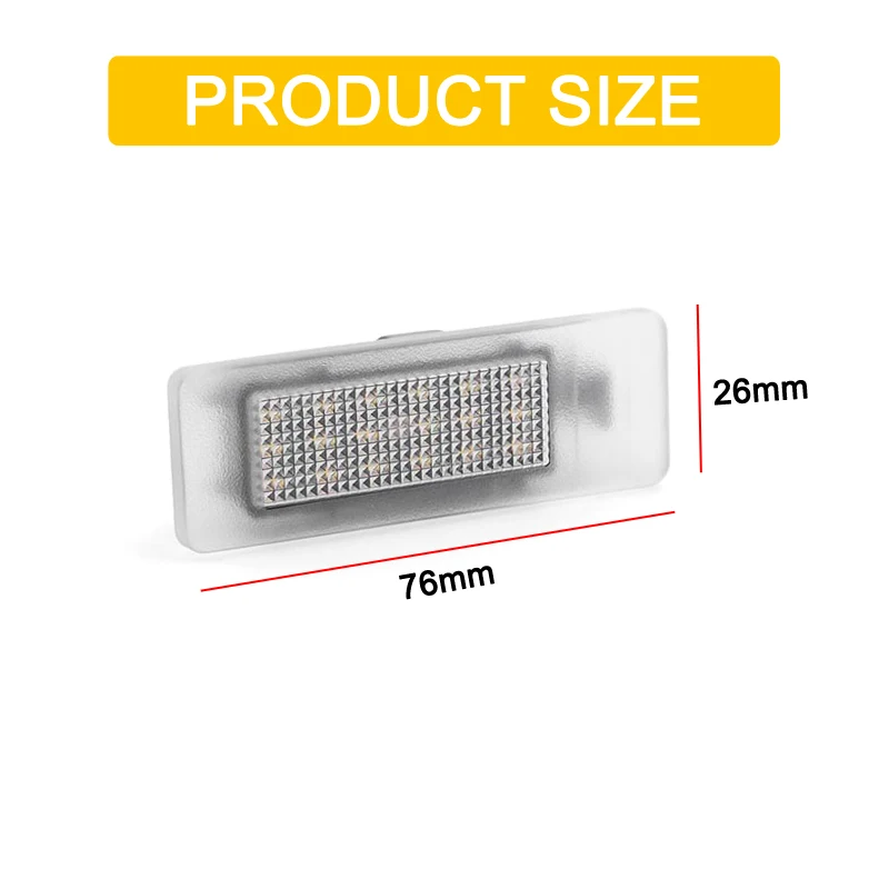 LED Number Plate Lamp For Renault Koleos Clio Logan Sandero Talisman Trafic Stanga Samsung White License Plate Light Assembly