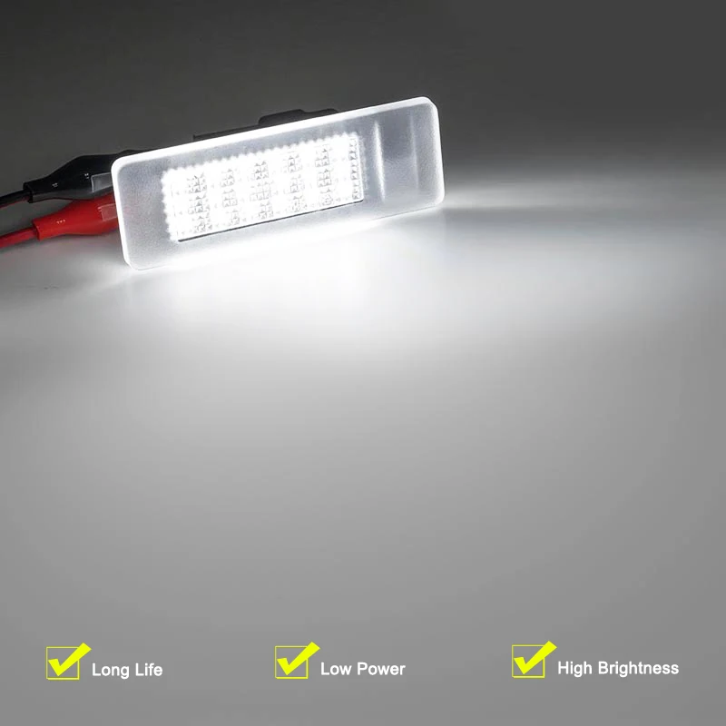 LED Number Plate Lamp For Renault Koleos Clio Logan Sandero Talisman Trafic Stanga Samsung White License Plate Light Assembly
