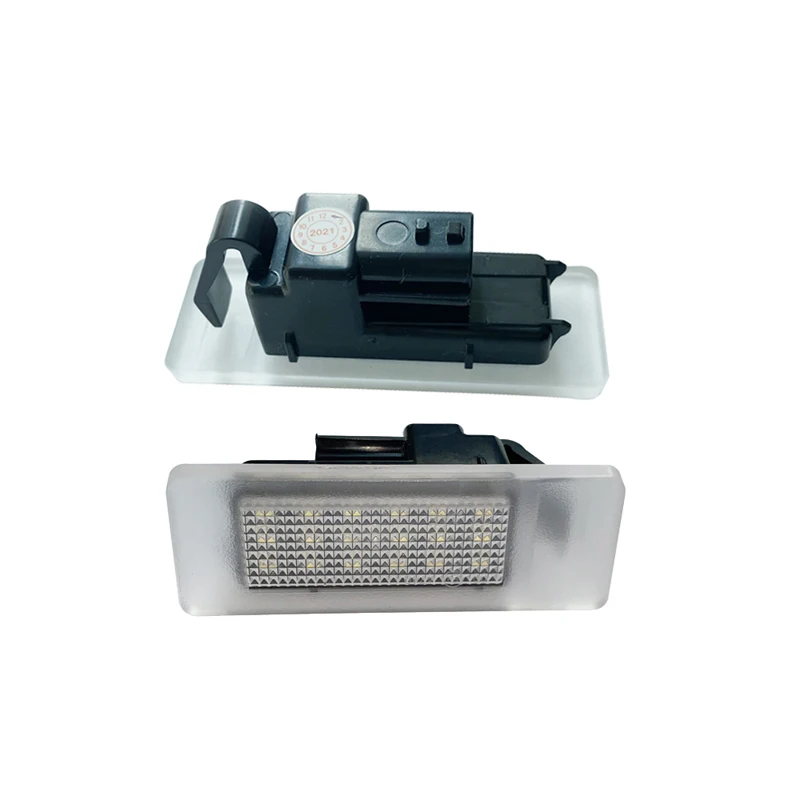 LED Number Plate Lamp For Renault Koleos Clio Logan Sandero Talisman Trafic Stanga Samsung White License Plate Light Assembly
