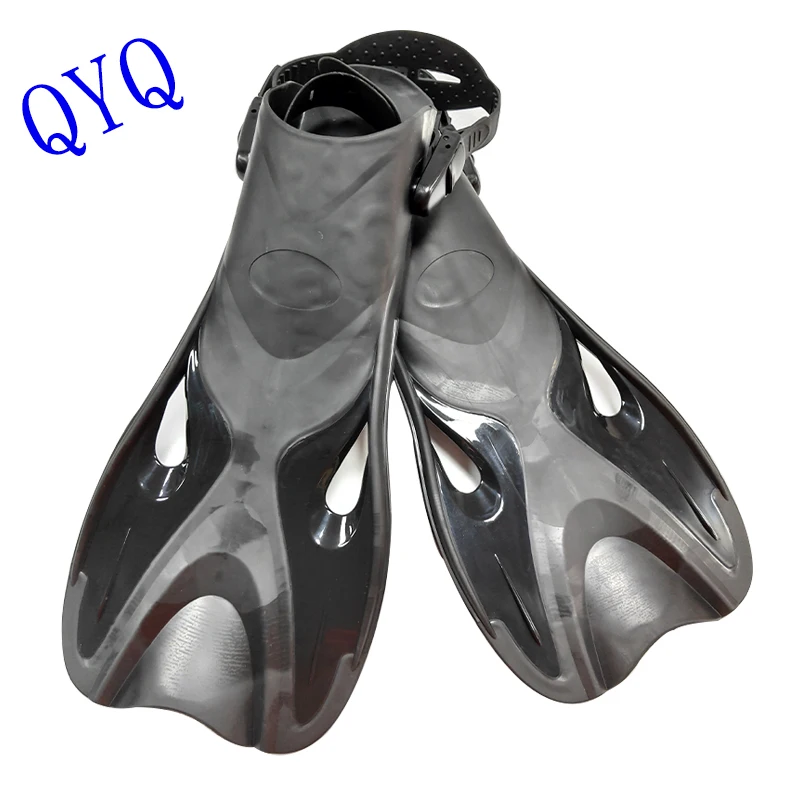 QYQ Frog Shoes Adult Fins with Adjustable Buckles Open Heels Designed for Snorkeling Scuba Diving