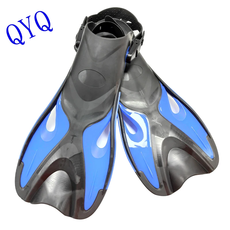 QYQ Frog Shoes Adult Fins with Adjustable Buckles Open Heels Designed for Snorkeling Scuba Diving