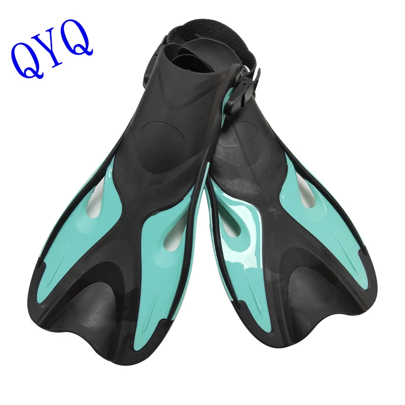 QYQ Frog Shoes Adult Fins with Adjustable Buckles Open Heels Designed for Snorkeling Scuba Diving