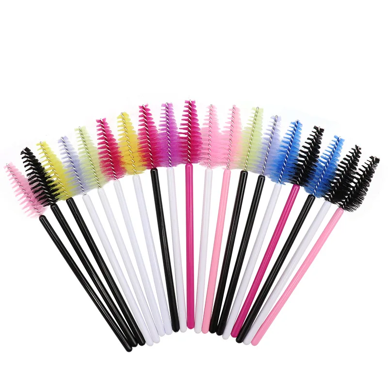 25pcs Eyelashes Extension Supplies Makeup Brushes Mascara Wand Microbrush Eyebrow Eyelash Cosmetics Applicator Spoolie Brush