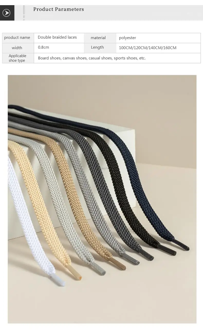 New Flat Classic Shoelaces for Sneakers Casual Shoe Laces White Black Sports Shoelace Shoes String Shoe Accessories 1 Pair