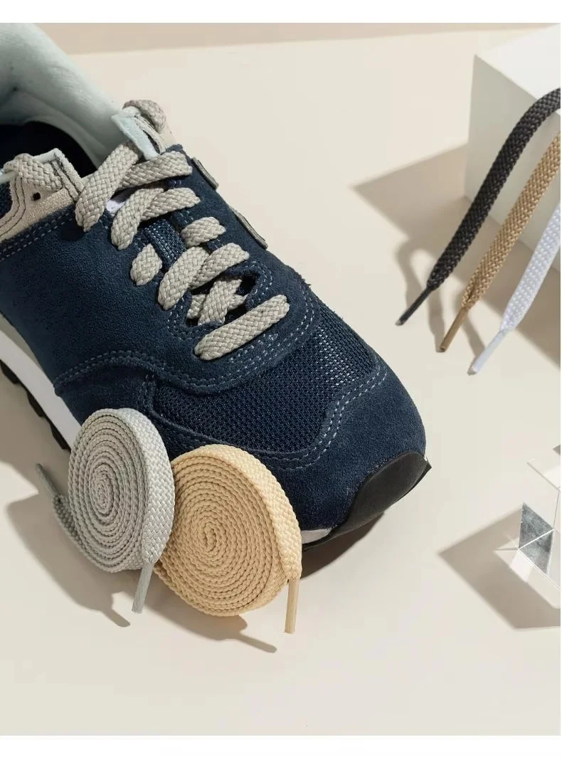 New Flat Classic Shoelaces for Sneakers Casual Shoe Laces White Black Sports Shoelace Shoes String Shoe Accessories 1 Pair