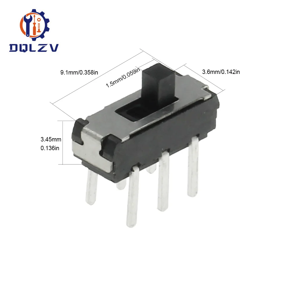 Toggle Switch DIP6 MSS22D18 Mini Miniature DIP Slide Switch 2P2T 6Pin Handle high 2mm