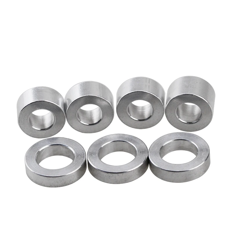 10/5pcs M3 M4 M5 M6 M8 M10 Aluminum Flat Washer Aluminum Bushing Gasket Spacer Non-threaded Standoffs Length 2mm to 30mm