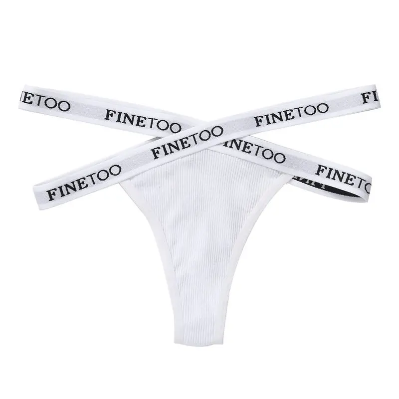 Sexy Mesh G-string Panties Women FINETOO Letter Cross Female Underpants Thongs Pantys Underwear Women Intimates M-XL