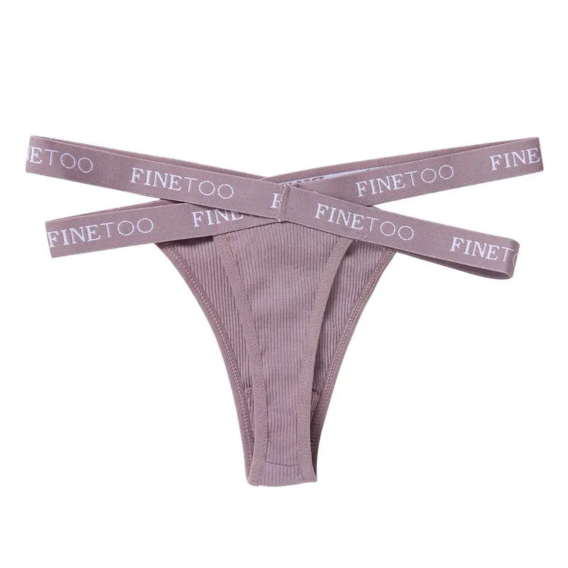 Sexy Mesh G-string Panties Women FINETOO Letter Cross Female Underpants Thongs Pantys Underwear Women Intimates M-XL
