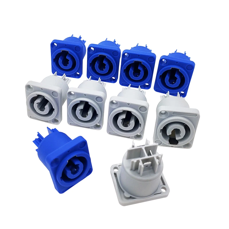 25PCS Powercon Connector 3 Pins 20A 250V Power Speaker Panel Socket Female For LED Screen Stage Lighting