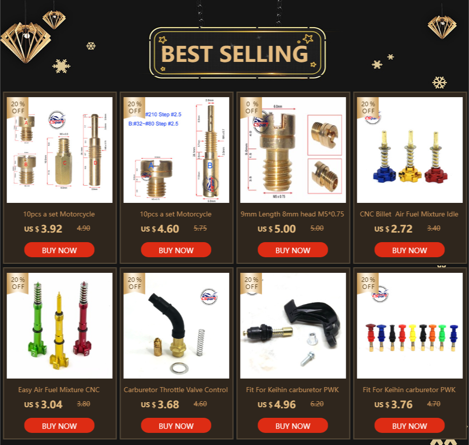 Size #65 to #118 M5*0.8 Carburetor Main Jet Injectors Nozzle For Keihin 99101-393 CVK PE PZ PWK Carburetor