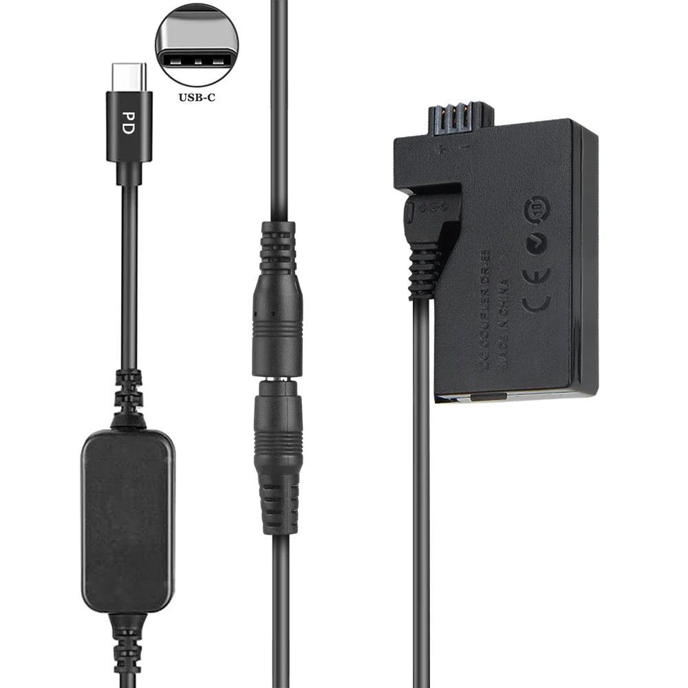 5V USB-C ACK-E5 Drive Cable Power Adapter LP-E5 Dummy Battery DR-E5 DC Coupler Grip for Canon EOS 450D 500D 1000D XS XSi T1i