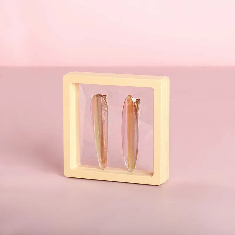10pcs/lot Plastic Jewelry Box Transparent Stands 3D Pink Yellow Colorful Picture Frame PE Membrane Floating Display Case Holder