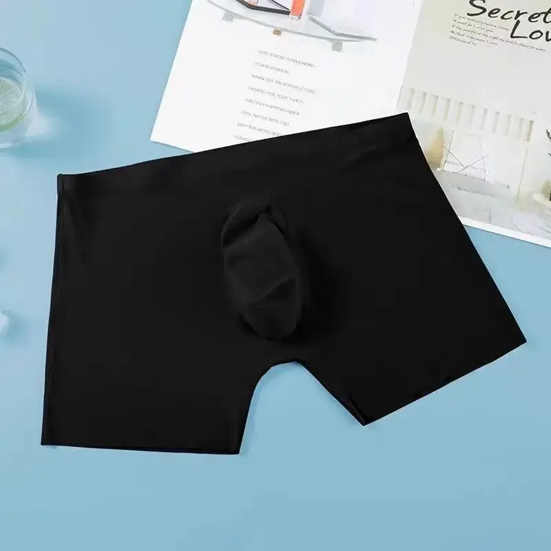2Pcs Men Panties Mens Ice Silk Boxers Seamless Sexy Underwear Man Ultra-thin Breathable Boxer Shorts Male Underpants Boxershorts
