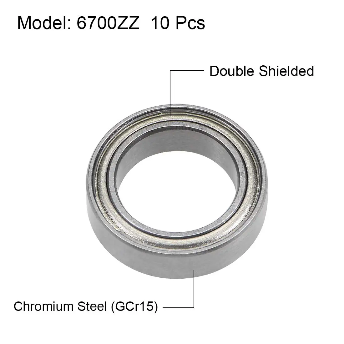 10/100PCS 6700ZZ 6700 2RS RS 6700-2RS High quality 10x15X4 mm Miniature Rubber seal Deep Groove Ball Bearing ABEC-5