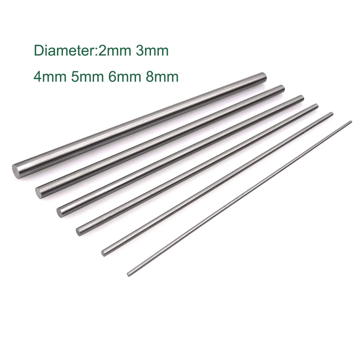5Pcs/set High Speed Steel Solid Round Rod 2mm 3mm 4mm 5mm 6mm 8mm linear shaft metric round rod Length 200mm