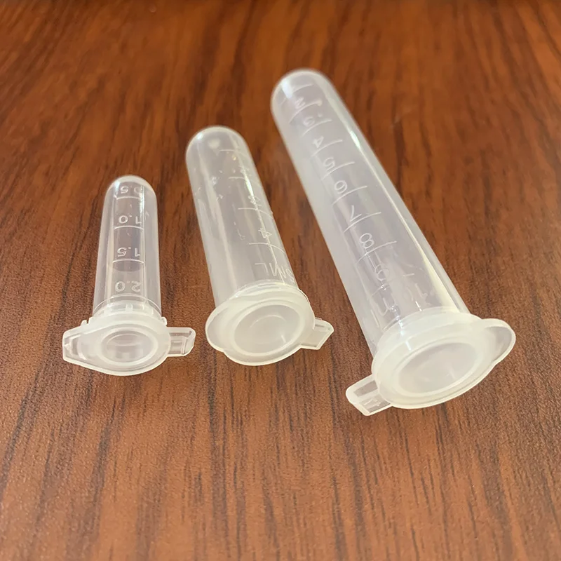 10PCS 2ML/5ML/10ML Laboratory Supplies Sample Transparent Micro Plastic Centrifuge Tube Test Tube Clip Laboratory Container Lid