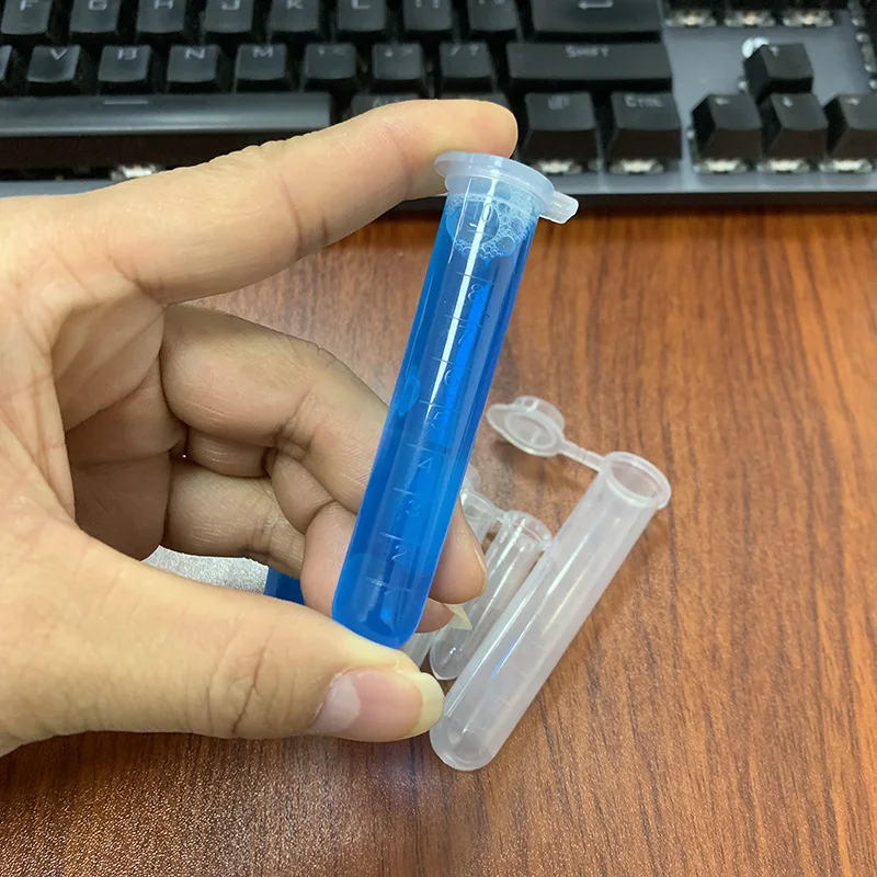 10PCS 2ML/5ML/10ML Laboratory Supplies Sample Transparent Micro Plastic Centrifuge Tube Test Tube Clip Laboratory Container Lid