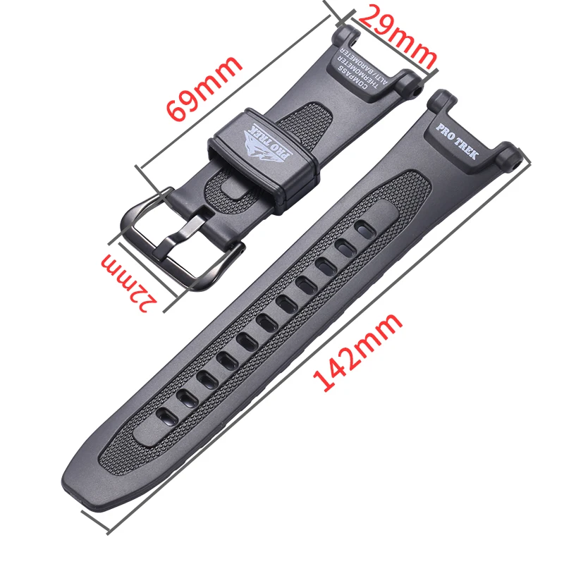 Rubber Strap Suitable for Casio Protrek Prg-240 PRG-40 Pathfinder Series Men's Sport Waterproof Watch Band Accessories