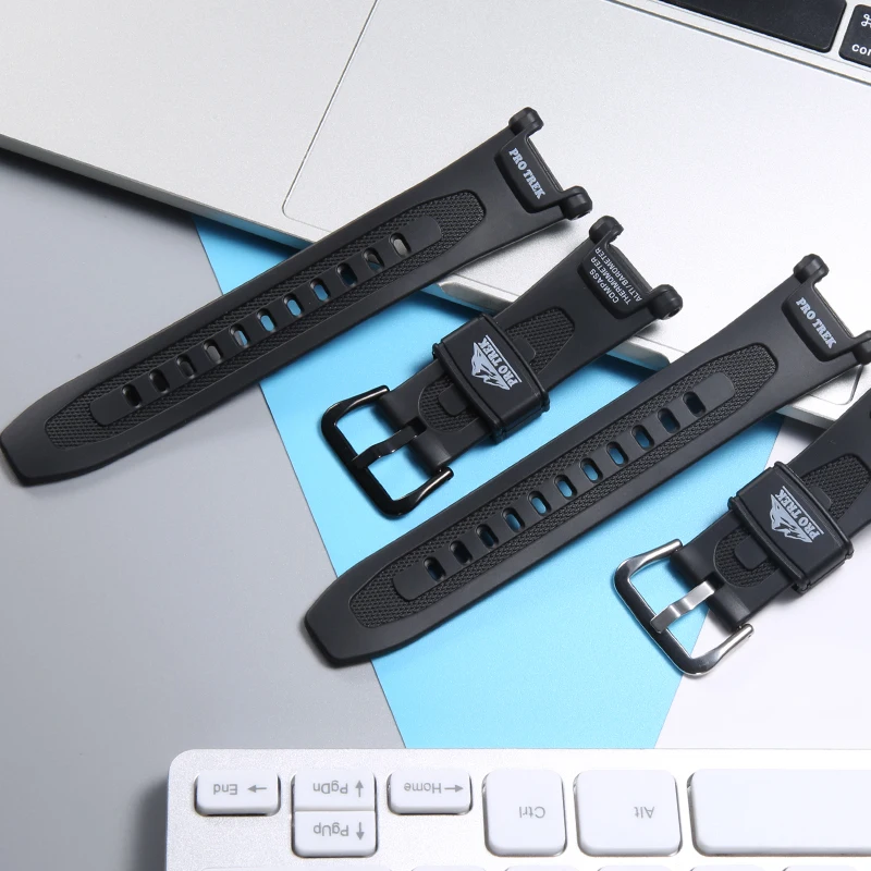 Rubber Strap Suitable for Casio Protrek Prg-240 PRG-40 Pathfinder Series Men's Sport Waterproof Watch Band Accessories