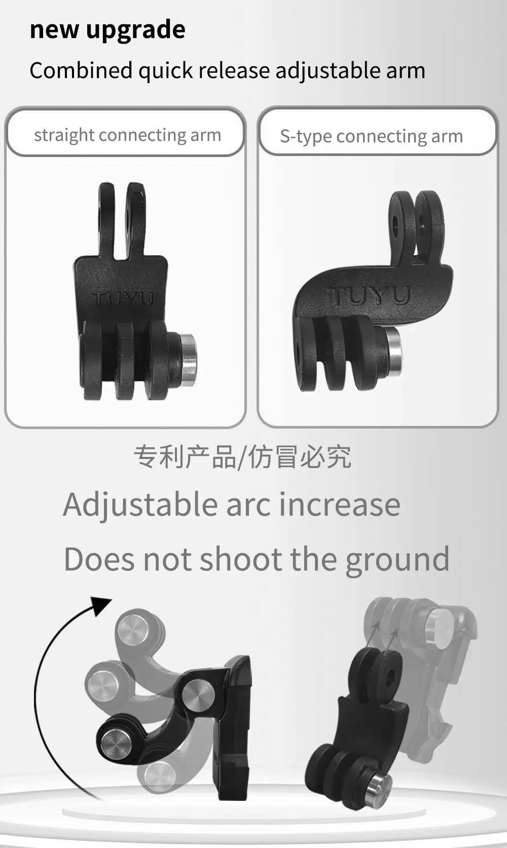TUYU For SHOEI Hornet ADV GT Air 2 X15 X14 Z8 Z7 Customized CNC Aluminium Helmet Chin Mount for GoPro Insta360 DJI Accessories