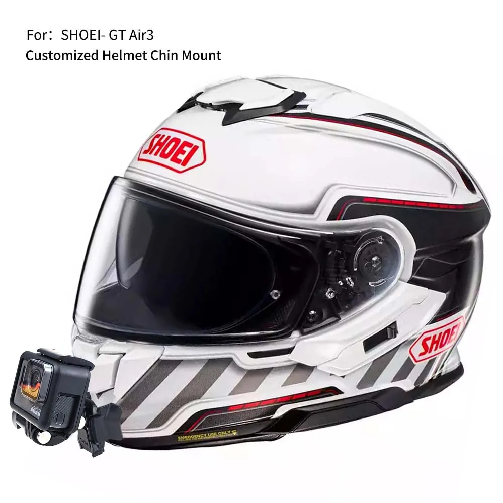 TUYU For SHOEI Hornet ADV GT Air 2 X15 X14 Z8 Z7 Customized CNC Aluminium Helmet Chin Mount for GoPro Insta360 DJI Accessories