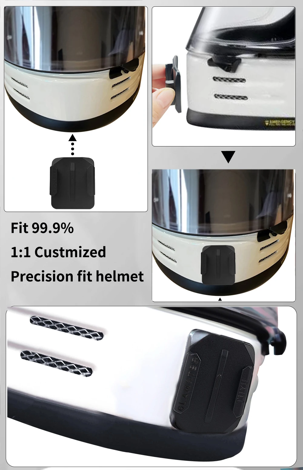 TUYU For SHOEI Hornet ADV GT Air 2 X15 X14 Z8 Z7 Customized CNC Aluminium Helmet Chin Mount for GoPro Insta360 DJI Accessories