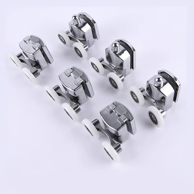 23mm/25mm/27mm Shower Door Rollers Zinc Alloy Double-Wheel Sliding Shower Door Roller Bearing Wheel Runners Replacement