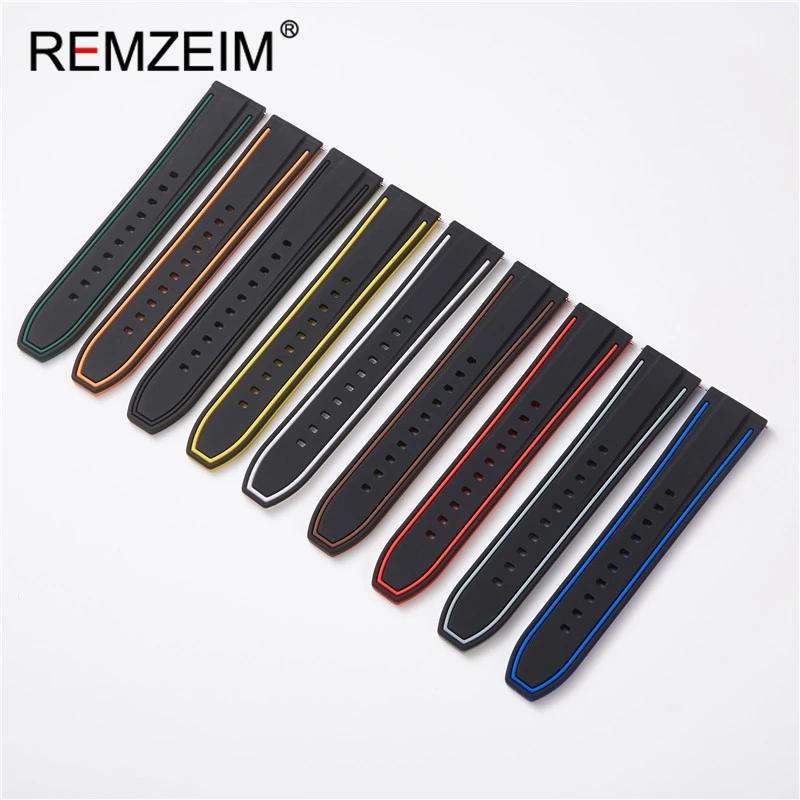 Premium Silicone Watch Band Quick Release Rubber Watch Strap 20mm 22mm 24mm Watch Strap Watch Replacement Watchband Green