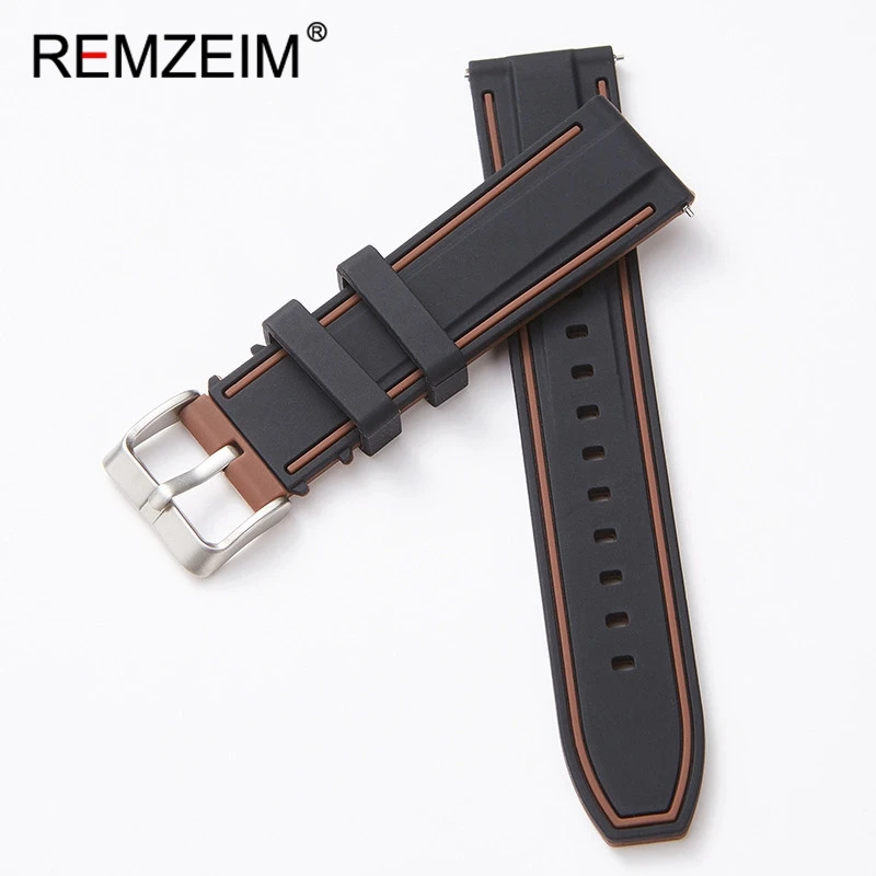 Premium Silicone Watch Band Quick Release Rubber Watch Strap 20mm 22mm 24mm Watch Strap Watch Replacement Watchband Green